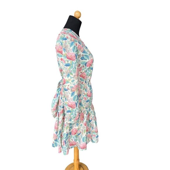 La Vie Rebecca Taylor Women's Long Sleeve Paint Garden Dress SIZE S MSRP $295 - Picture 11 of 13